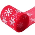 thumbnail image 1 of Coofit 25 Yard Snowflake Christmas Ribbon DIY Snowflake Organza Ribbon Gift Wrap Ribbon, 1 of 10