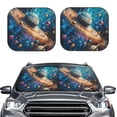 thumbnail image 2 of Yiaed Colorful Planet Universe Print Car Front Windshield Sun Shade,Foldable Anti-UV Car Sunshade for Front Window for Most Vehicles-Small, 2 of 5