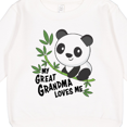 thumbnail image 3 of Inktastic My Great Grandma Loves Me Cute Panda Toddler Sweatshirt, 3 of 4