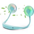 thumbnail image 1 of Version Améliorée Ventilateur de Cou Portable, DEL à Changement de Couleur, avec Aromathérapie, Rotation Libre à 360°, et Conception d'Écouteurs à Faible Bruit et Flux d'Air Puissant pour le Sport, le Bureau, la Maison, l'Extérieur (Bleu), 1 of 5