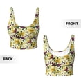 thumbnail image 5 of Haiem Lilies Flowers Pattern Womens Sports Bra - U Neck Padded Low Impact Yoga Bra Workout Crop Top Gym Moisture-Wicking Workout Vest -X-Large, 5 of 9