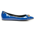thumbnail image 2 of Love Moschino Blue Pointed Toe Patent Flats-10 for Womens, 2 of 5