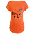 thumbnail image 1 of CafePress - Mommy To Be Blue Butterfly Maternity T Shirt - Maternity Dark T-Shirt, 1 of 1