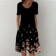 thumbnail image 2 of Vestidos Para Mujer Vestidos Casuales Estampado de Moda Causal Cuello Redondo Manga Corta Vestido Con Bolsillos de Vacaciones Odeerbi ODB158073, 2 of 8