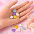 thumbnail image 5 of 1Bag 10Pcs 5 Colors Alloy Enamel Pendants Light Gold Heart Mixed Color 17x16x3mm Hole: 1.6mm 2pcs/color, 5 of 6