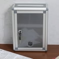 thumbnail image 4 of Pawsdot Small Grey Aluminium Alloy Mailbox with Lock Storage Box, 4 of 8