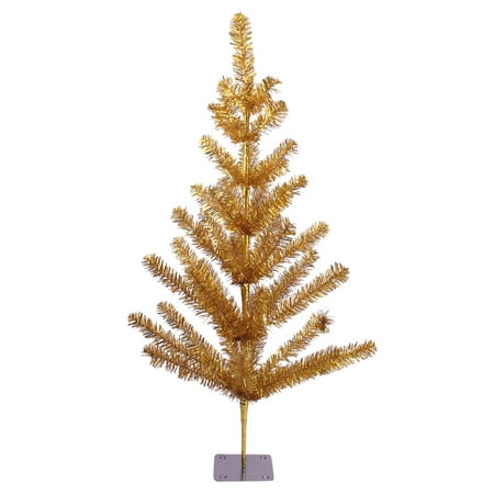 3' Medium Gold Tinsel Twig Pine Artificial Christmas Tree -