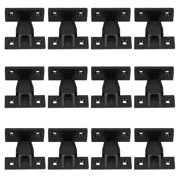 Juego de 12 clips de plástico para frentes falsos de gabinete, soportes de cajón falsos, clips frontales de cajón falsos para instalación en gabinetes de pared