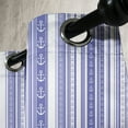 thumbnail image 4 of Ambesonne Striped Grommet Curtain, Nautical Anchor, 50" x 54", Lilac Purple, 4 of 6