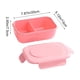 thumbnail image 3 of Fiambrera bento apta para microondas y lavavajillas | Contenedor de comida de 2 compartimentos para adultos y niños | Apilable | Verde, azul y rosa, 3 of 6