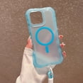 thumbnail image 3 of Dteck Magnetic Case for iPhone 14 Pro Max, Shockproof Rugged Cover with Lanyard Slim Lightweight PC+TPU Non-Slip Wireless Charging Anti-Fingerprint Translucent Matte Phone Case, Blue, 3 of 10