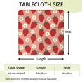 thumbnail image 2 of Strawberry Plants Fruit Flower Pink Pattern Square Fitted Tablecloth with Elastic Edge,Square Table Cover,Washable Elastic Table Cover for Home Kitchen Party Decor 34"x34", 2 of 6