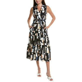 chinese dress ladies Tahari ASL Women's Floral Embroidered Lace Hi-Low Hem Party Midi Dress main image 0