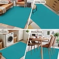 thumbnail image 6 of Teal Area Rugs 3x5 for Living Room, Farmhouse Solid Turquoise Color Modern Art Non Slip Washable Rug Runner, Low Pile Indoor Floor Carpet Mat Bathroom Rugs for Bedroom, Kids Room, 6 of 9