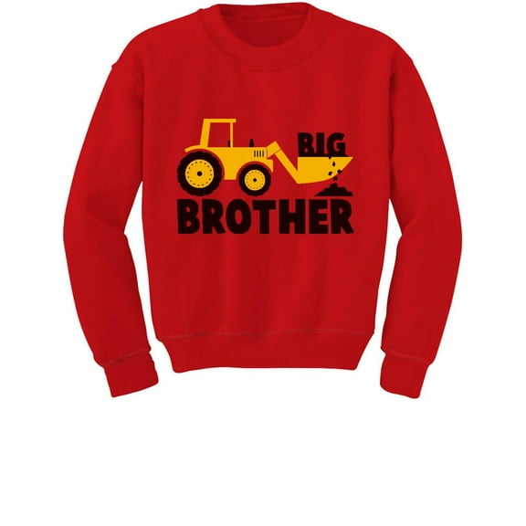 TeeStars - Big Brother Gift for Tractor Loving Boys Toddler/Kids Sweatshirts 5T Red