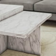 thumbnail image 3 of Brielle Two-Tiered Coffee Table, Faux White Marble, 3 of 9