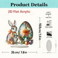 thumbnail image 4 of Clearance!! Easter decorations,Easter Bunny Decorative Acrylic Egg Ornament Festive Home Decor Tabletop Decoration For Easter Celebration, 4 of 5