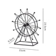 thumbnail image 2 of Ferris Wheel Metal Iron Ornaments Office Home Table Decoration Home Office Club Decoration Gift Statue 8.6Inch, 2 of 4