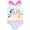 Bluey Bingo Pink Blue, variant on Little Girls' Sleeveless One Piece Bathing Suit Blue Pink Tie Dye