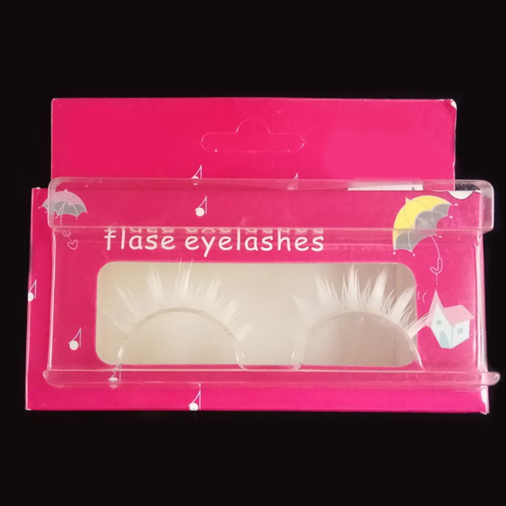 Ayyufe Cosplay Makeup Natural Looking Clear Root White Long Thick Cross False Eyelashes
