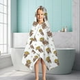 thumbnail image 6 of Highland Cow Sunflower Daisy Pattern Hooded Bath Towel，50"x30" for Ages 3 To 12 Kids, Quick Dry Lightweight Soft Microfiber Hood Beach Towel Cover Up for Kids, 6 of 7