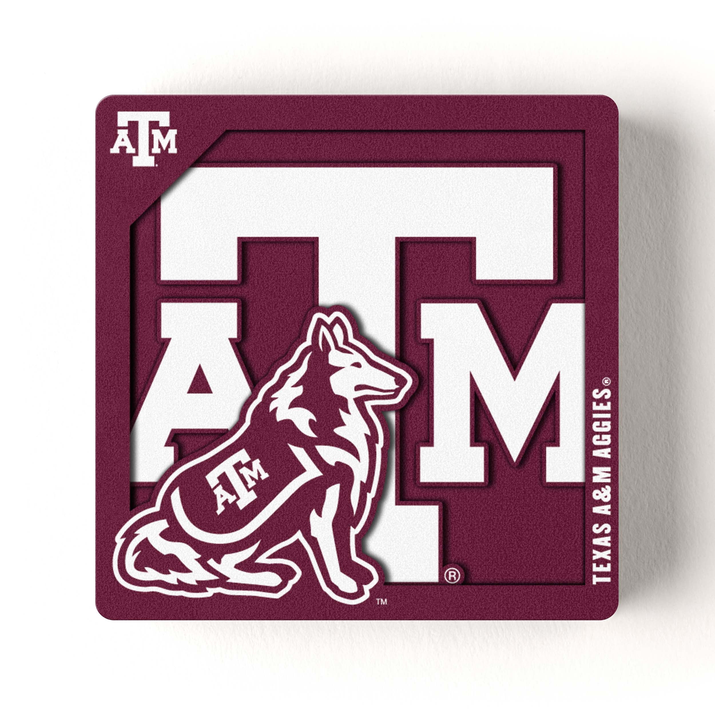 YouTheFan NCAA Texas A&M Aggies 3D Logo Series Magnet