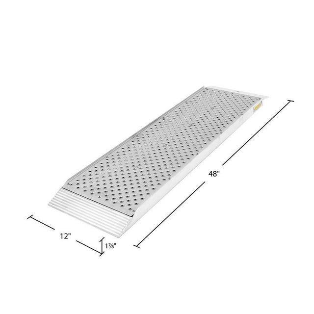Guardian S-4812-1500-P Dual Runner Shed Ramps with Punch Plate Surface - 12" Wide, 4’ Long