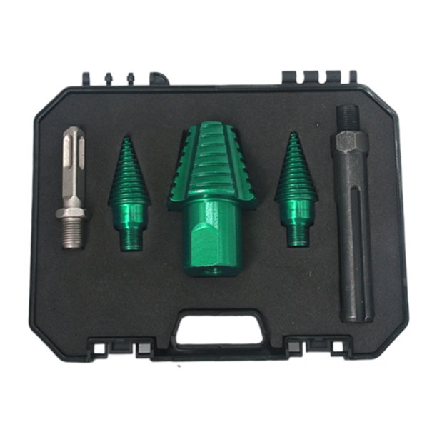 Juego de brocas para dividir madera, accesorio de taladro eléctrico agrícola, calefacción familiar con 2 Mango cuadrado
