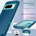 thumbnail image 5 of KOMI pour Google Pixel 8 Pro Étui Antichoc Robuste Protection Intégrale Résistant aux Égratignures Robuste Anti-Poussière/anti-Chute Étui à 3 Couches pour Google Pixel 8 Pro 6,7 Pouces, Bleu Marine, 5 of 5