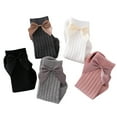 thumbnail image 5 of Faithtur Newborn's Solid Color Knitted Socks Non Slip Floor Socks with Bow Decorations, 5 of 5