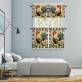 thumbnail image 6 of Vintage Rooster Kitchen Curtains Valances and Tiers Set of 3 Farmhouse Sunflower Animals Pastoral Watercolor Tier Curtains and Valance with Rod Pocket for Small Windows, 27.5"x24", 6 of 9