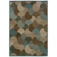 thumbnail image 2 of Lake Geometric Layers Beige Blue Area Rug, 2 of 2