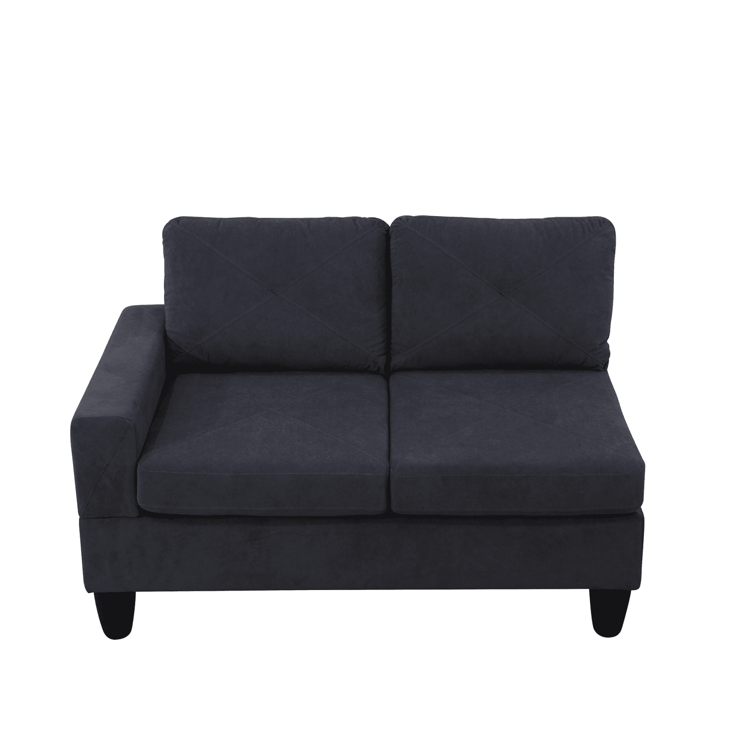 Hommoo Sofa Set,Massa Flannel 4-Piece Couch Living Room Sofa Set,Sectional Couches for Living Room,Dark Grey