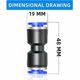 thumbnail image 2 of 2 piezas de accesorios rectos de empuje para conectar de color azul de 10 mm de diámetro exterior (PU-10), 2 of 5