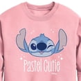 thumbnail image 2 of Disney - Lilo & Stitch - Pastel Cutie - Toddler & Youth Crewneck Fleece Sweatshirt, 2 of 4