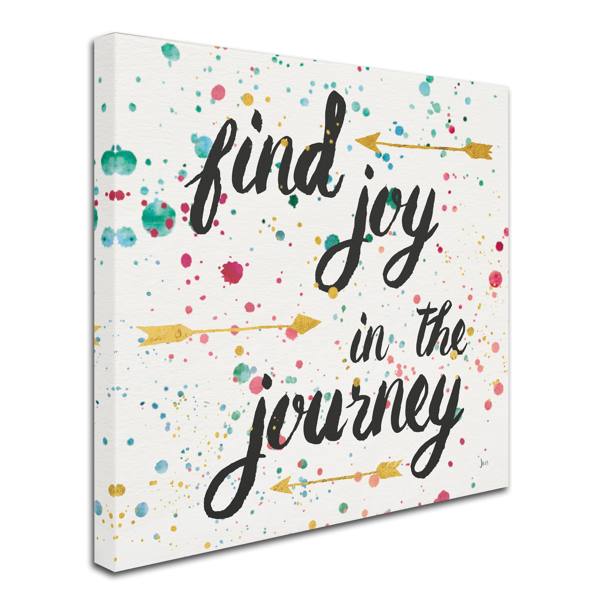 Trademark Fine Art 'Think Happy I' Canvas Art by Jess Aiken