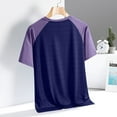 thumbnail image 6 of Workout Shirt for Men Ice Silk Quick Drt Short Sleeve Active Athletic Summer Gym Shirt Dark Blue XXXXL, 6 of 7
