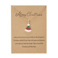 thumbnail image 4 of Creative Dripping Oil Santa Snowman Necklace Wishing Painting Oiled Paper Card Necklace, 4 of 9