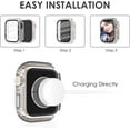 thumbnail image 4 of 2-Pack Compatible with Apple Watch Bling Case 40mm Series SE 6 5 4 Screen Protector with Tempered Glass, 200 Diamonds Crystal Sparkling Protective Face Cover Bumper Frame for iWatch Women, 4 of 5
