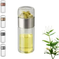 Alivefuser Tea Infuser, Infusifie Tea Infuser, Portable Double Layered Tea Water Separation Loose Leaf Tea Maker, 3 in 1 Tea Maker for Travel, Office, Home (Gray)