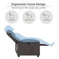 thumbnail image 3 of vidaXL Manual Recliner Chair, Adjustable Backrest/ Footrest, Dark Brown Real Leather, 3 of 5