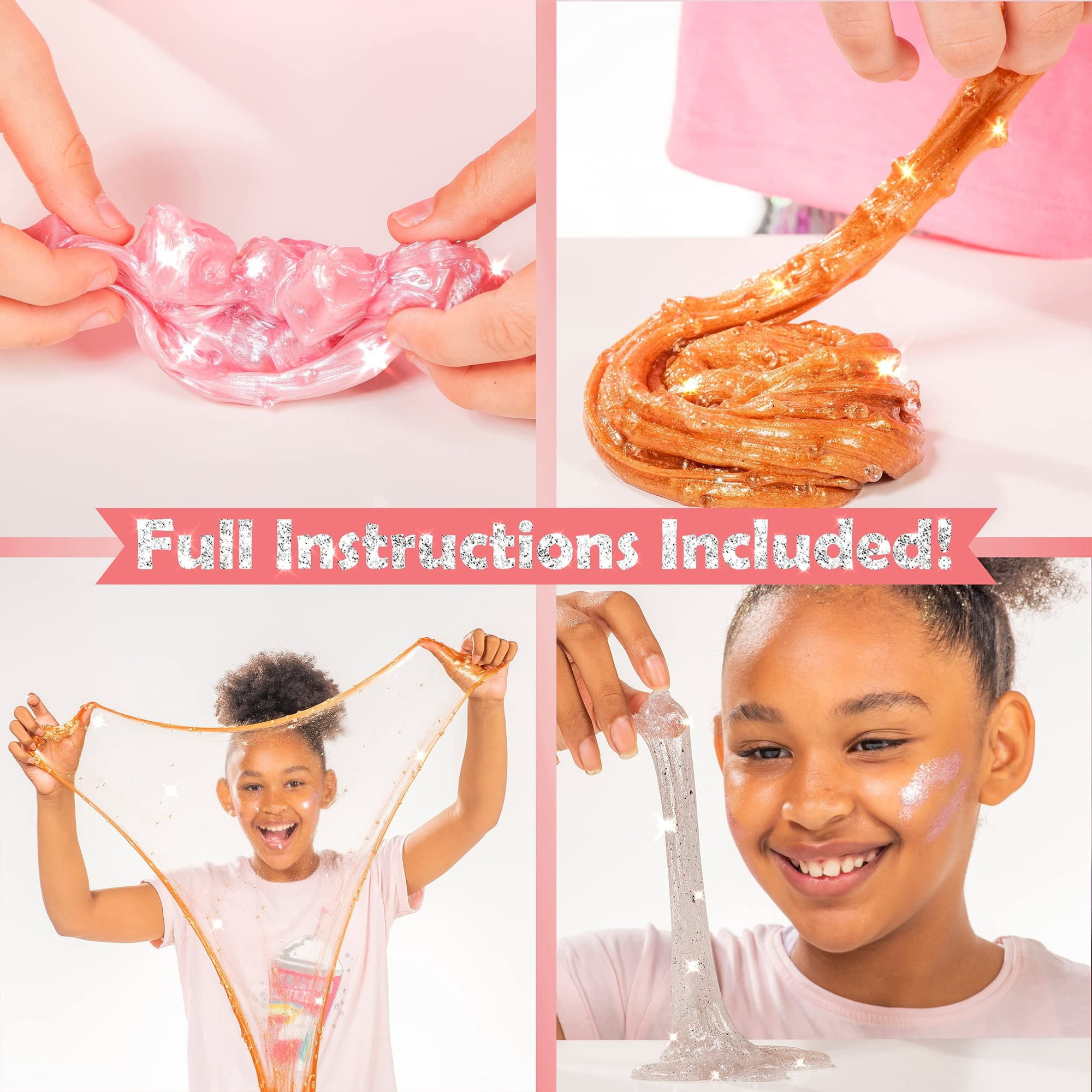 Original Stationery Mini Metallic Shimmery Shine Slime Kit for Girls, Make Metalic Rose Gold Slime, All The Ingredients You'll Need in This Slime Kit in a Box for Girls Teen Age 10-12 Gift Ideas