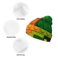 thumbnail image 3 of Susaid Colorful Building Blocks Print Winter Beanie for Men Women, Lined Beanie Soft Warm Knit Hat Ski Cuffed Cap, 3 of 6