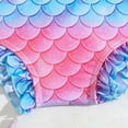 thumbnail image 5 of Shadoumai Girls Swimsuit One Piece Size 12-14 Front Criss Cross Tankini Quick Drying Contrast Color Beach Skirt Cute Ruched Bathing Suit Adjustable Wide Straps Girls' Swimwear with Print Shorts, 5 of 7