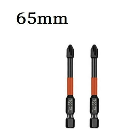 

BCLONG 2PCS PH2 Magnetic Batch Head Cross Screwdriver Hardness Drill Bit Impact Screw