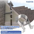 thumbnail image 2 of Support de Cheminée Réglable 3 Pouces, Sangle Murale pour Cheminée à Granulés, Support de Fixation Murale pour Conduit de Ventilation, Métal, Argenté, 2 of 5