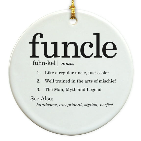 Funcle Christmas Round Disc Ornament