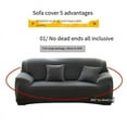 thumbnail image 6 of Sofa Cover for Corner Sofa L-Shaped Sectional Sofa Elastic Gray Pet Friendly Slipcover for Armrest,1 Seater, 6 of 8