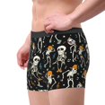 thumbnail image 2 of Yiaed Dancing Skeleton Party Print Men's Soft Cotton Boxer Shorts Breathable Boxers Underwear Moisture-Wicking Underwear Stretch Boxer Briefs for Man-Small, 2 of 5