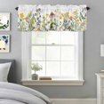 thumbnail image 5 of Spring Wildflowers Window Valance for Kitchen, Summer Country Style Plants Leaf Flowers Rod Pocket Short Curtain for Small Windows, Light Filtering Decorative Valance, 42 x 18 Inch, 5 of 9